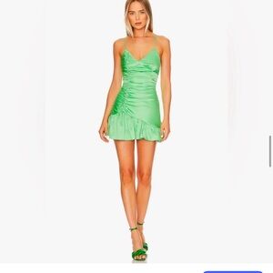 MAJORELLE Vibrant Green Mini Dress